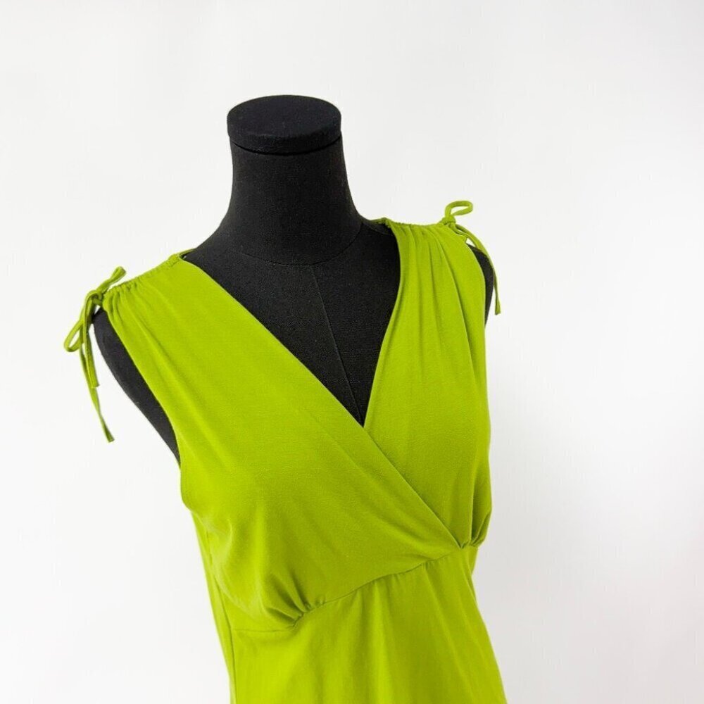 GREEN RANK TOP WITH DRAWSTRING SHOULDERS - Picture 4 of 7